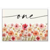 ワイルドフラワーボーホテーブルカード番号1 テーブルナンバー (正面)