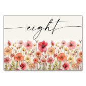 ワイルドフラワーボーホテーブルカードNumber 8 テーブルナンバー (裏面)