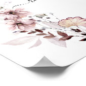 ワイルドフラワーボーモダンホブライダルシャワーレシピ ポスター (角)