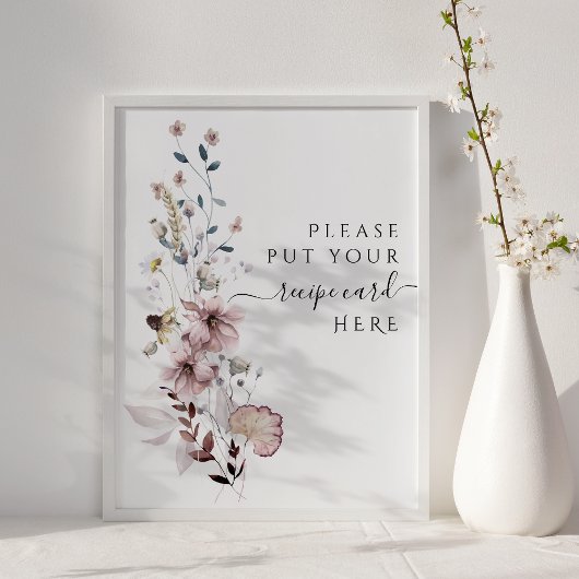 ワイルドフラワーボーモダンホブライダルシャワーレシピ ポスター