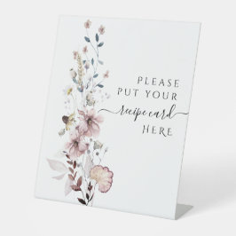 ワイルドフラワーボーモダンホブライダルシャワーレシピ 台座サイン