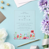 ワイルドフラワーボー結婚ホの アクリル招待状 (インサイチュ (ウェディング))