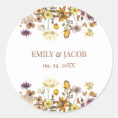 ワイルドフラワーボー結婚ホの ラウンドシール (正面)