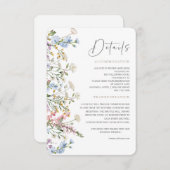 ワイルドフラワーボー結婚ホ詳細カード 招待状 (正面/裏面)