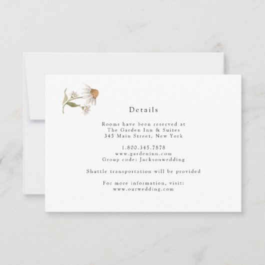 ワイルドフラワーボー結婚ホ詳細カード 招待状 (正面)