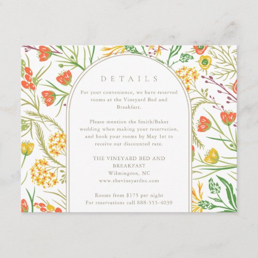 ワイルドフラワーボー結婚ホ詳細 エンクロージャーカード (正面)