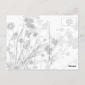 ワイルドフラワーポストカード（バーガンディ） ポストカード (裏面)