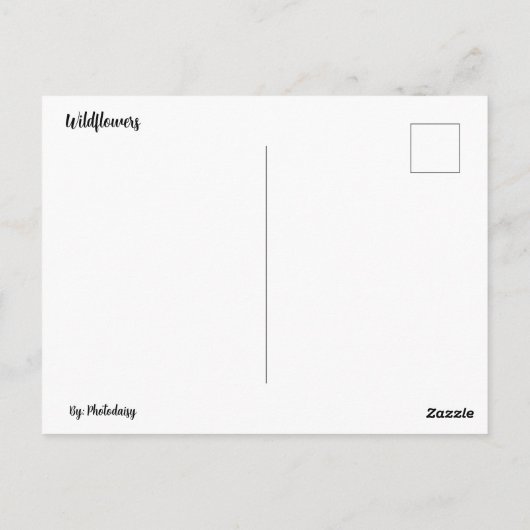 ワイルドフラワーポストカード ポストカード (裏面)