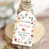 ワイルドフラワーポップ・アートのイットザウェザディーズポップシャンパンボトル ギフトタグ