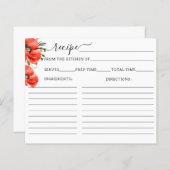 ワイルドフラワーポピーのミニマルブライダルシャワーレシピ (正面/裏面)