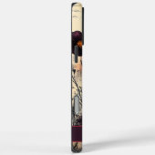 ワイルドフラワーポピーパーソナライズされたズダークレッド&パープル Case-Mate iPhoneケース (裏面 / 右)