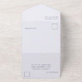 ワイルドフラワーポピーレッド&パープルウォーター結婚カラー オールインワン招待状 (外側)