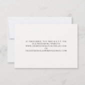 ワイルドフラワーポピー植物性QRウェディングRSVPカード 出欠カード (裏面)