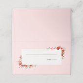 ワイルドフラワーポピー結婚ピンク プレイスカード (外部開封)