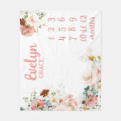 ワイルドフラワーマイルストーンブランケット、マイルストーンブランケット フリースブランケット (正面)