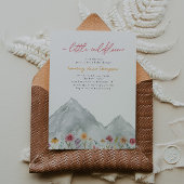 ワイルドフラワーマウンテンベビーシャワー招待状 招待状