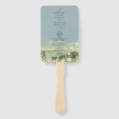 ワイルドフラワーマウンテンランドスケープ結婚式 プログラム ハンドファン (正面)