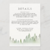 ワイルドフラワーマウンテン結婚ウォーターカラー エンクロージャーカード (正面)