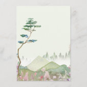 ワイルドフラワーマウンテン結婚ウォーターカラー エンクロージャーカード (裏面)