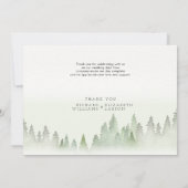 ワイルドフラワーマウンテン結婚ウォーターカラー サンキューカード (裏面)