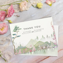 ワイルドフラワーマウンテン結婚ウォーターカラー