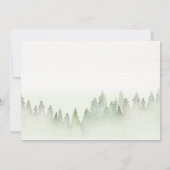 ワイルドフラワーマウンテン結婚ウォーターカラー セーブザデート (裏面)