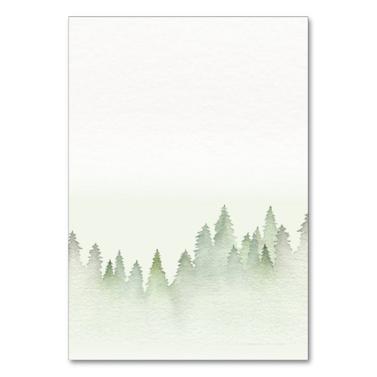 ワイルドフラワーマウンテン結婚ウォーターカラー テーブルナンバー (裏面)