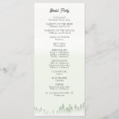 ワイルドフラワーマウンテン結婚ウォーターカラー プログラム (裏面)