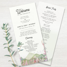 ワイルドフラワーマウンテン結婚ウォーターカラー プログラム