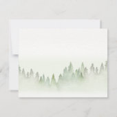 ワイルドフラワーマウンテン結婚ウォーターカラー 出欠カード (裏面)