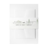 ワイルドフラワーマウンテン結婚ウォーターカラー 招待状ベリーバンド (正面例)