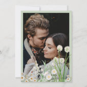 ワイルドフラワーマウンテン結婚ランドスケープのカスタム写真 招待状 (裏面)