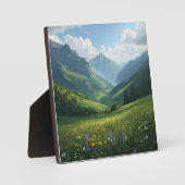 ワイルドフラワーマウンテン鮮やかエスケープ – 自然ウォールA フォトプラーク (正面)