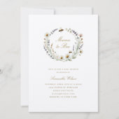 ワイルドフラワーマエレガントマへベイビーシャワー 招待状 (正面)