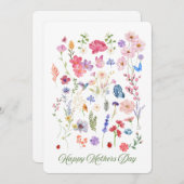 ワイルドフラワーマザーズのデイカード 招待状 (正面/裏面)