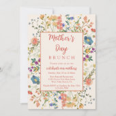 ワイルドフラワーマザーズデイカラフルブランチ 招待状 (正面)