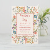 ワイルドフラワーマザーズデイカラフルブランチ 招待状 (スタンド正面)
