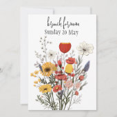 ワイルドフラワーマザーズデイ素朴ブランチ 招待状 (正面)