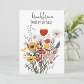 ワイルドフラワーマザーズデイ素朴ブランチ 招待状 (スタンド正面)