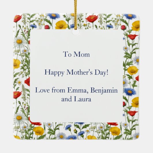 ワイルドフラワーマザーズデイ セラミックオーナメント (裏面)