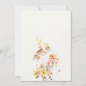 ワイルドフラワーマッシュルームオータムボタニカルブライダルシャワー 招待状 (裏面)