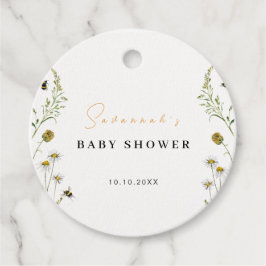 ワイルドフラワーママに赤ちゃん男女兼用シャワー フェイバータグ