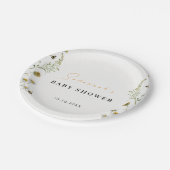 ワイルドフラワーママに赤ちゃん男女兼用シャワー ペーパープレート (アングル)