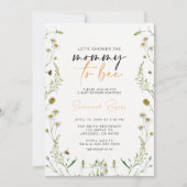ワイルドフラワーママに赤ちゃん男女兼用シャワー 招待状 (正面)