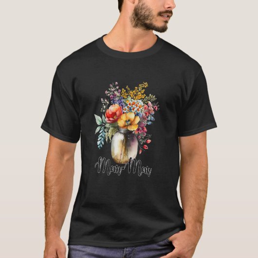 ワイルドフラワーママの女性花瓶 Tシャツ (正面)