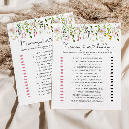 ワイルドフラワーママまたはパパ赤ちゃんシャワーゲーム