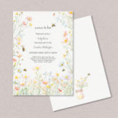 ワイルドフラワーママbee赤ちゃんシャワーへの招待 招待状