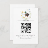 ワイルドフラワーマラードダック結婚ズ エンクロージャーカード (正面/裏面)