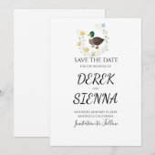 ワイルドフラワーマルガデュックの結婚式 保存の日 セーブザデート (正面/裏面)