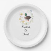 ワイルドフラワーマルガールックの結婚式 ペーパープレート (正面)